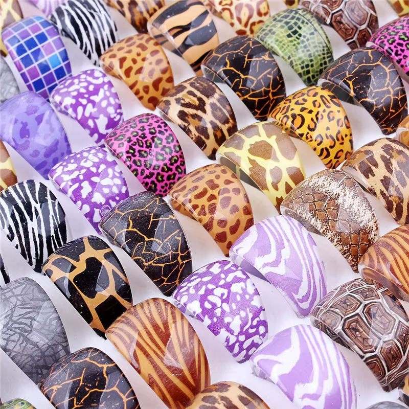 50 pièces belle mélange résine anneau femmes anneaux colorés en gros bijoux fête Lots