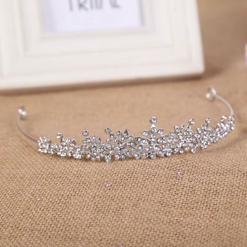 Diadème de mariée en cristal tendance pour femmes