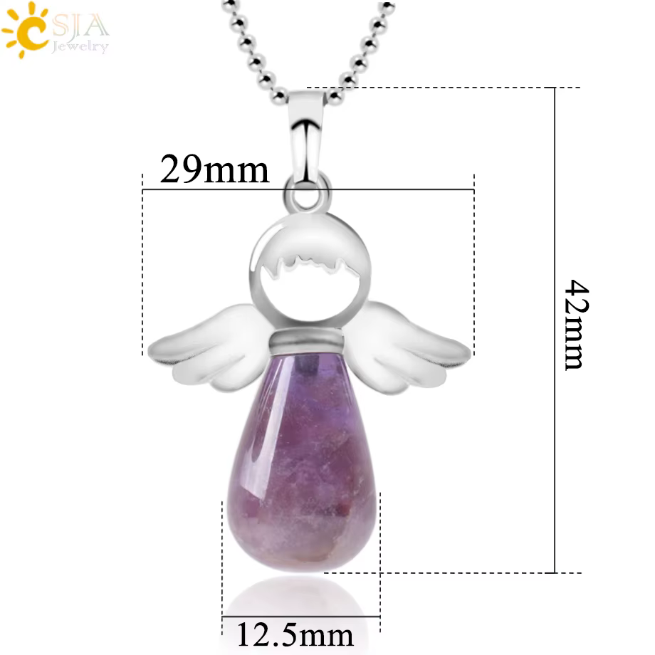 CSJA pendentif pierre naturelle