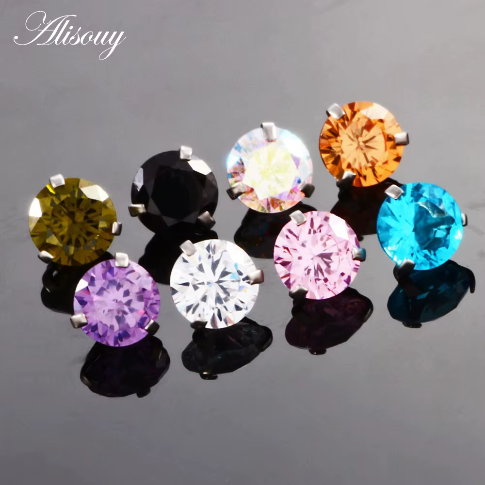 Alisouy – anneau de nombril en cristal de Style Zircon AAA