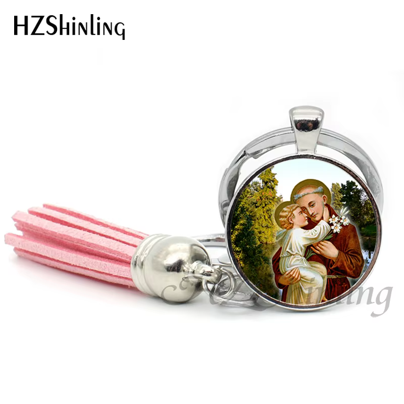 Porte-clés pendentif Saint Saint Anthony de Padoue