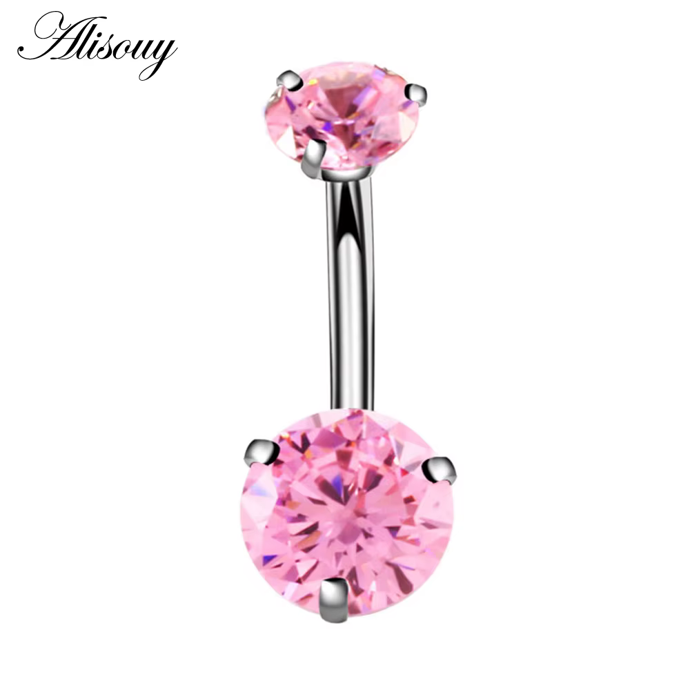 Alisouy – anneau de nombril en cristal de Style Zircon AAA