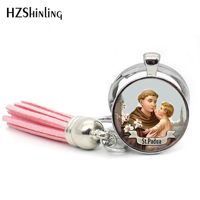 Porte-clés pendentif Saint Saint Anthony de Padoue