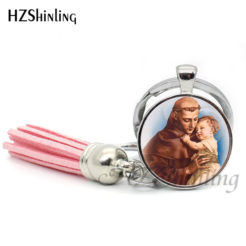 Porte-clés pendentif Saint Saint Anthony de Padoue