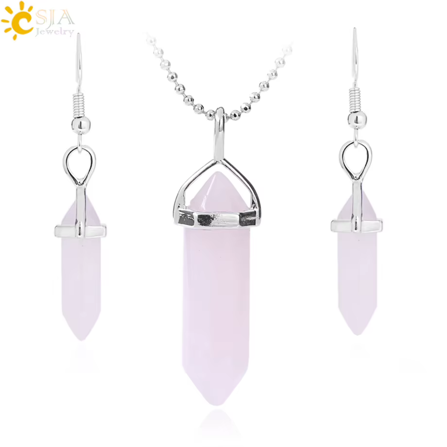 CSJA – ensemble de bijoux en pierre naturelle pour femmes