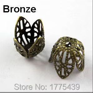 Trouver des bijoux 11MM filigrane perle embout cône or argent Bronze nickelé (60 pièces = 1Lot!)