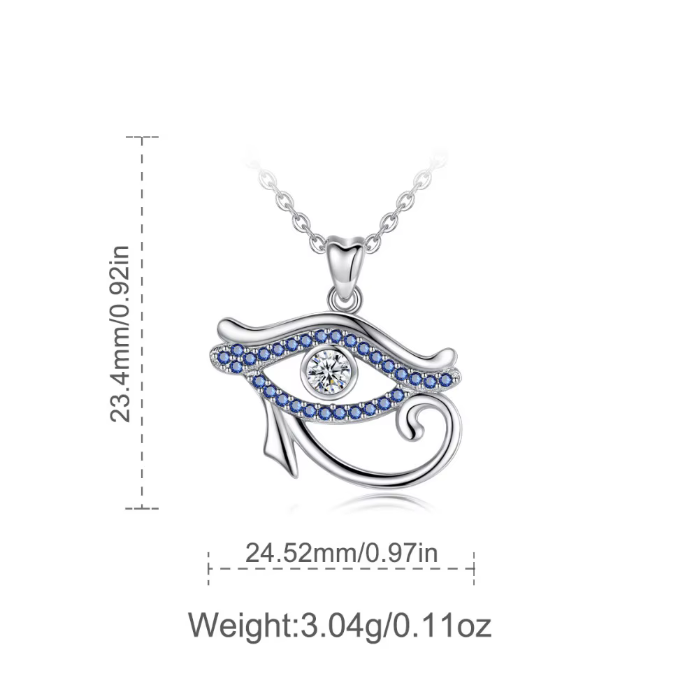 EUDORA – collier pendentif œil d'horus en argent Sterling 925