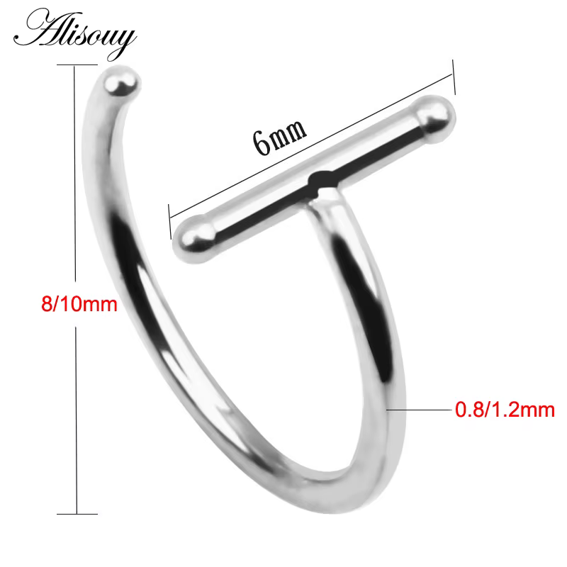 Alisouy – faux Septum en acier inoxydable