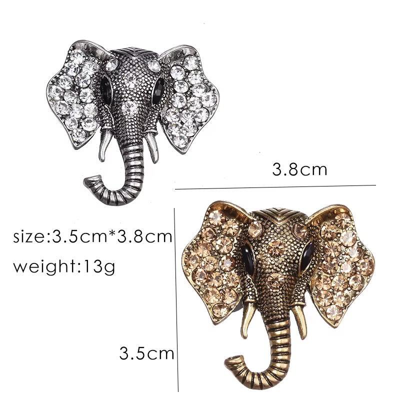 ZRM – broche éléphant rétro