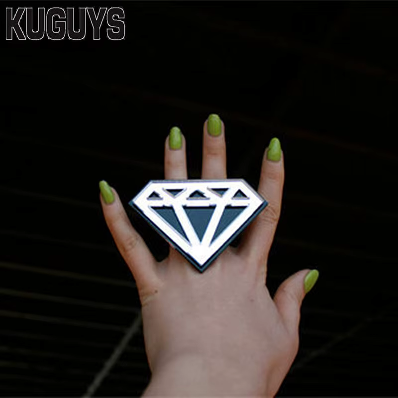 Bague Géométrique Or et Argent pour Femme