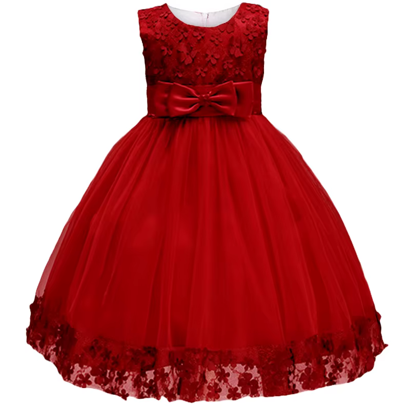 Robe de Soirée en Dentelle pour Fille