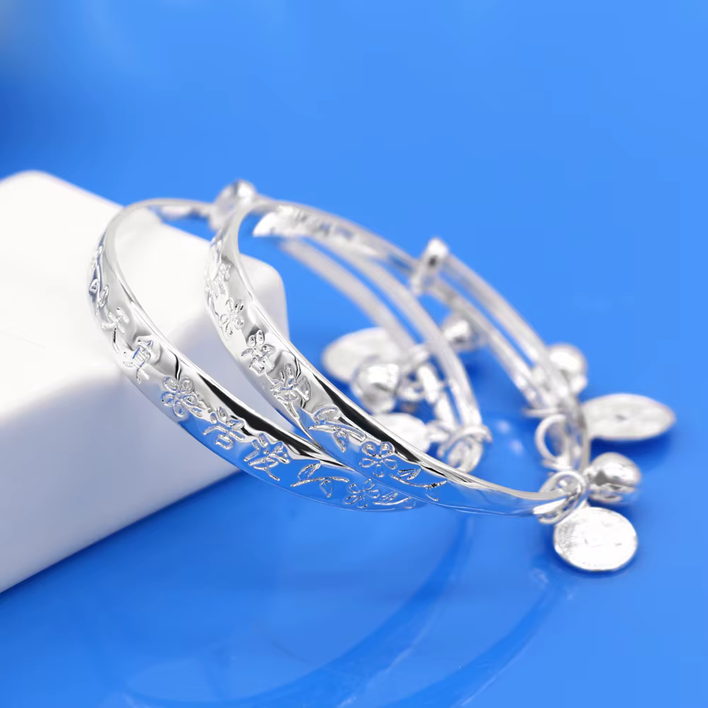 Bracelet de oral ille Vintage en Argent Massif Sterling 925
