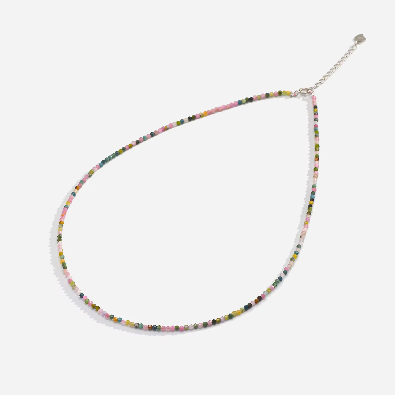 Collier en pierre naturelle Spinelle/Lapis Lazul/Amazonite/améthique/Tourmaline/améthyste Ketting 2MM argent 925 bijoux