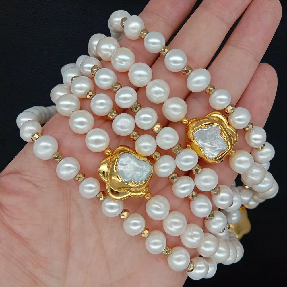 Y.YING – collier de perles d'eau douce blanches de culture