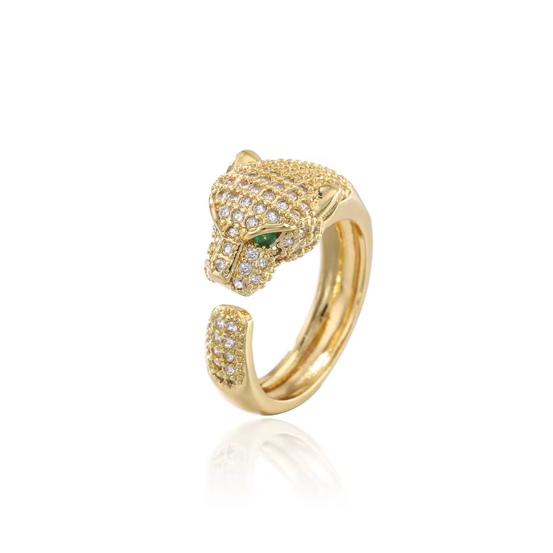 Bague en forme d'animal incrusté de CZ