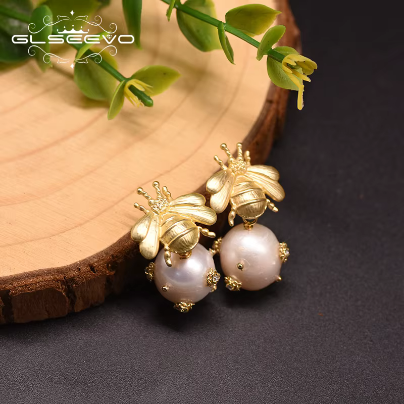 Boucles d'oreilles en perles d'eau douce naturelles