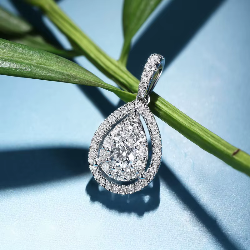Huretailers-Collier pendentif goutte d'eau pour femme