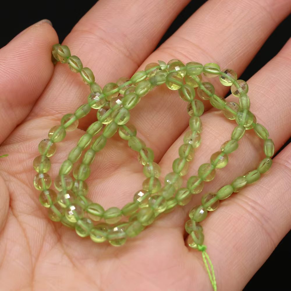 Olivine – perles en pierre Semi-précieuse naturelle