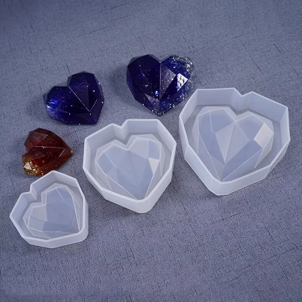 Moule en silicone 3D en forme de coeur