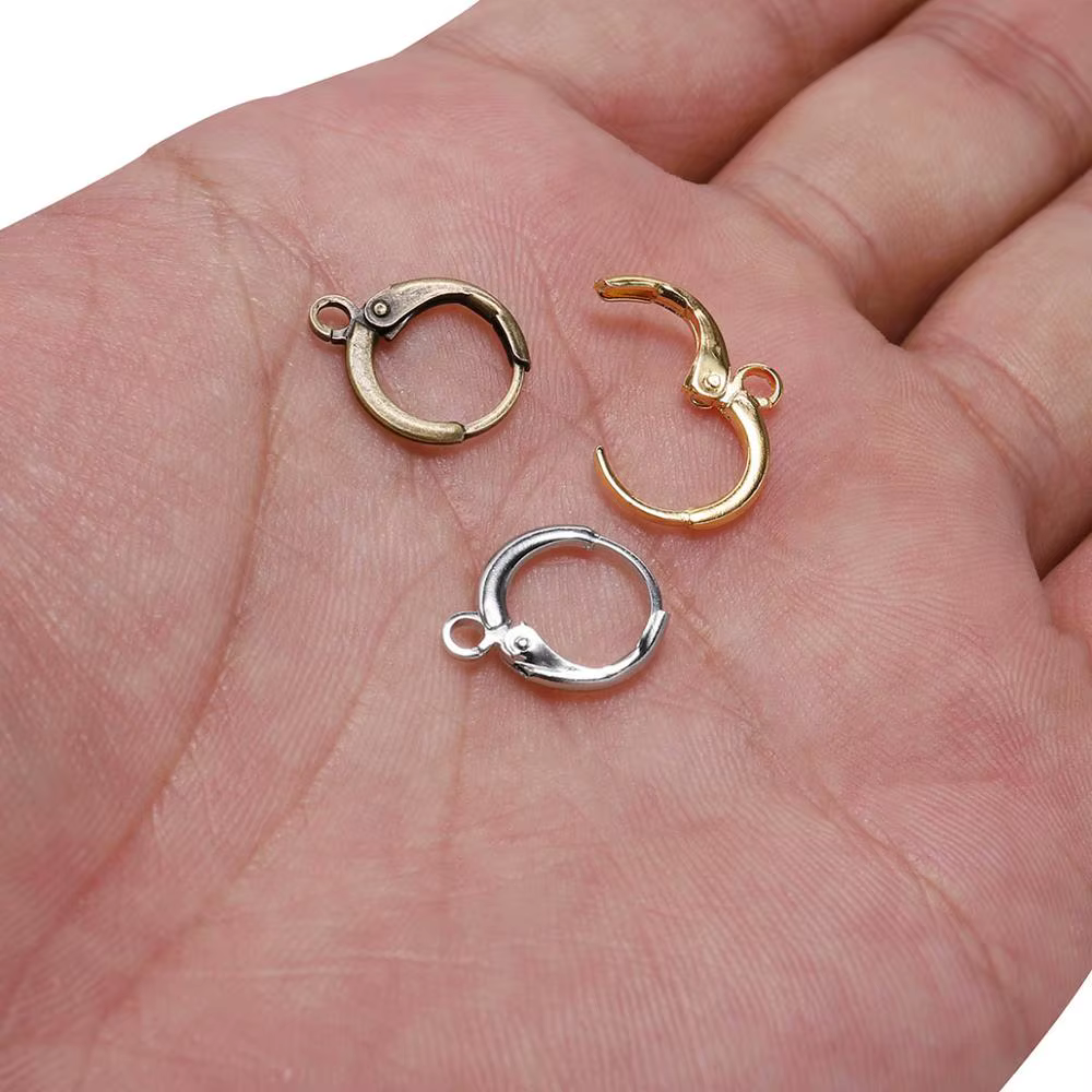 20 pièces/lot 14x12mm or France levier boucle d'oreille crochets paramètres de fil boucles d'oreilles de Base cerceaux pour la fabrication de bijoux trouver des fournitures