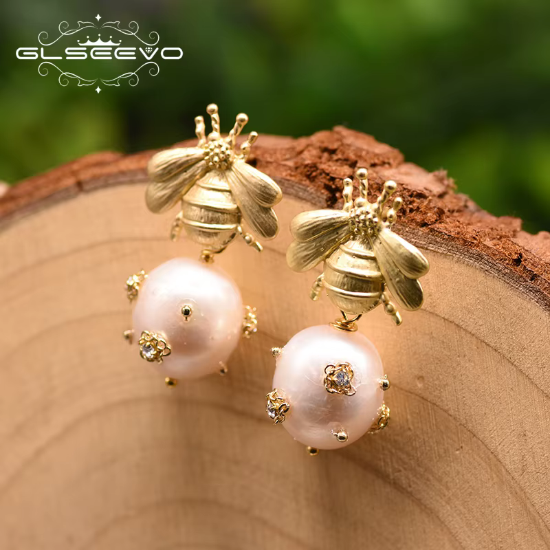 Boucles d'oreilles en perles d'eau douce naturelles