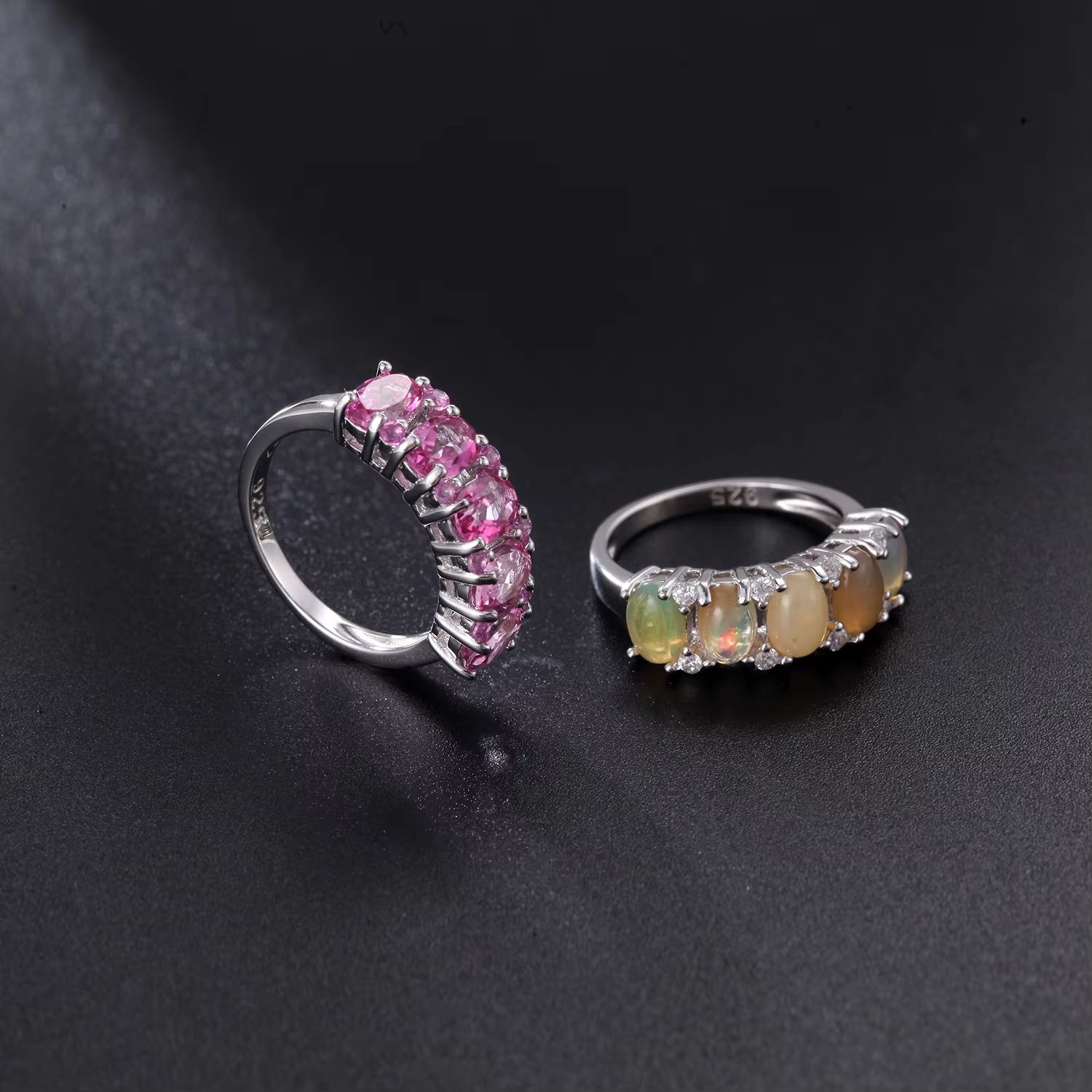 GEM'S BALLET-Bague de mariage en argent regardé 925 pour femme