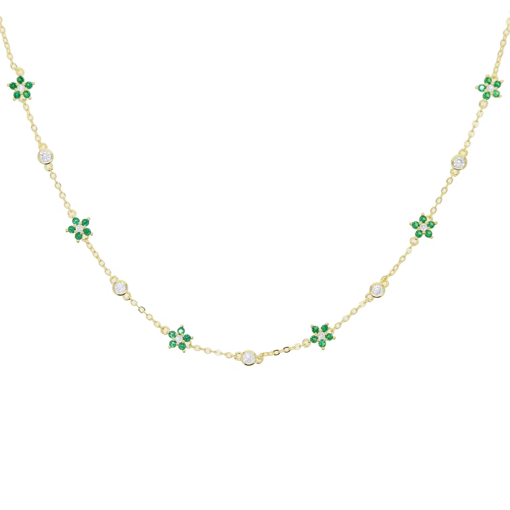 Collier ras du cou CZ coloré arc-en-ciel