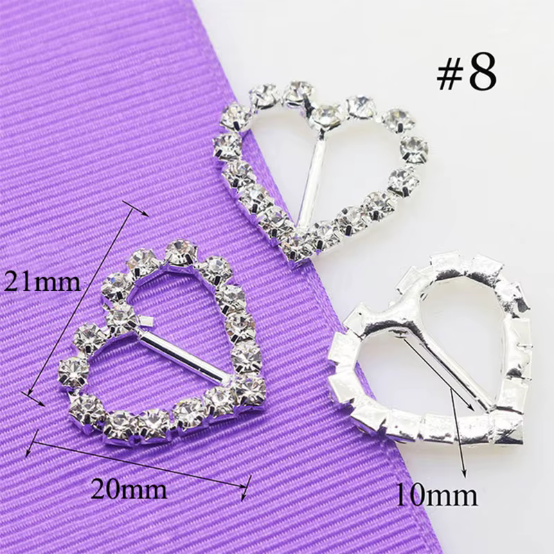 Haute qualité! Lot de 10 boucles en strass variées pour décorations d'invitations de mariage