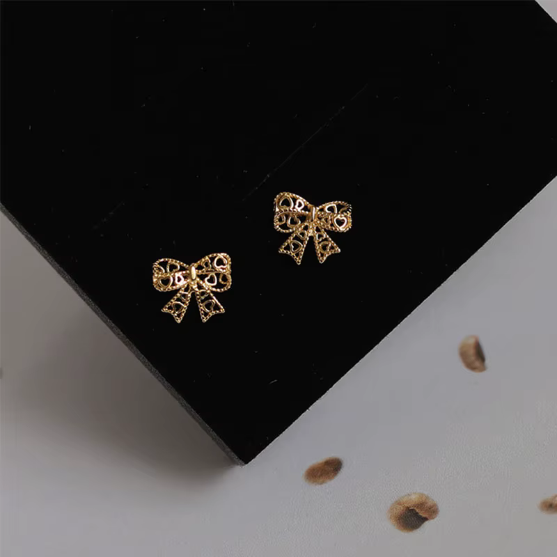 PANJBJ – boucles d'oreilles en forme de nœud pour femme et fille