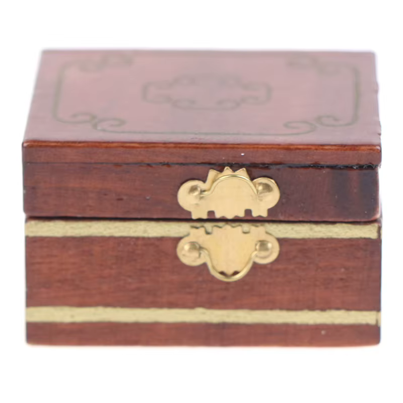 1PC 1:12 maison de poupée Mini boîte à bijoux modèle Miniatures enfants bricolage