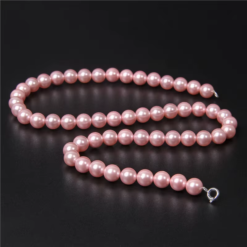 Collier en coquillage violet d'eau douce pour femmes