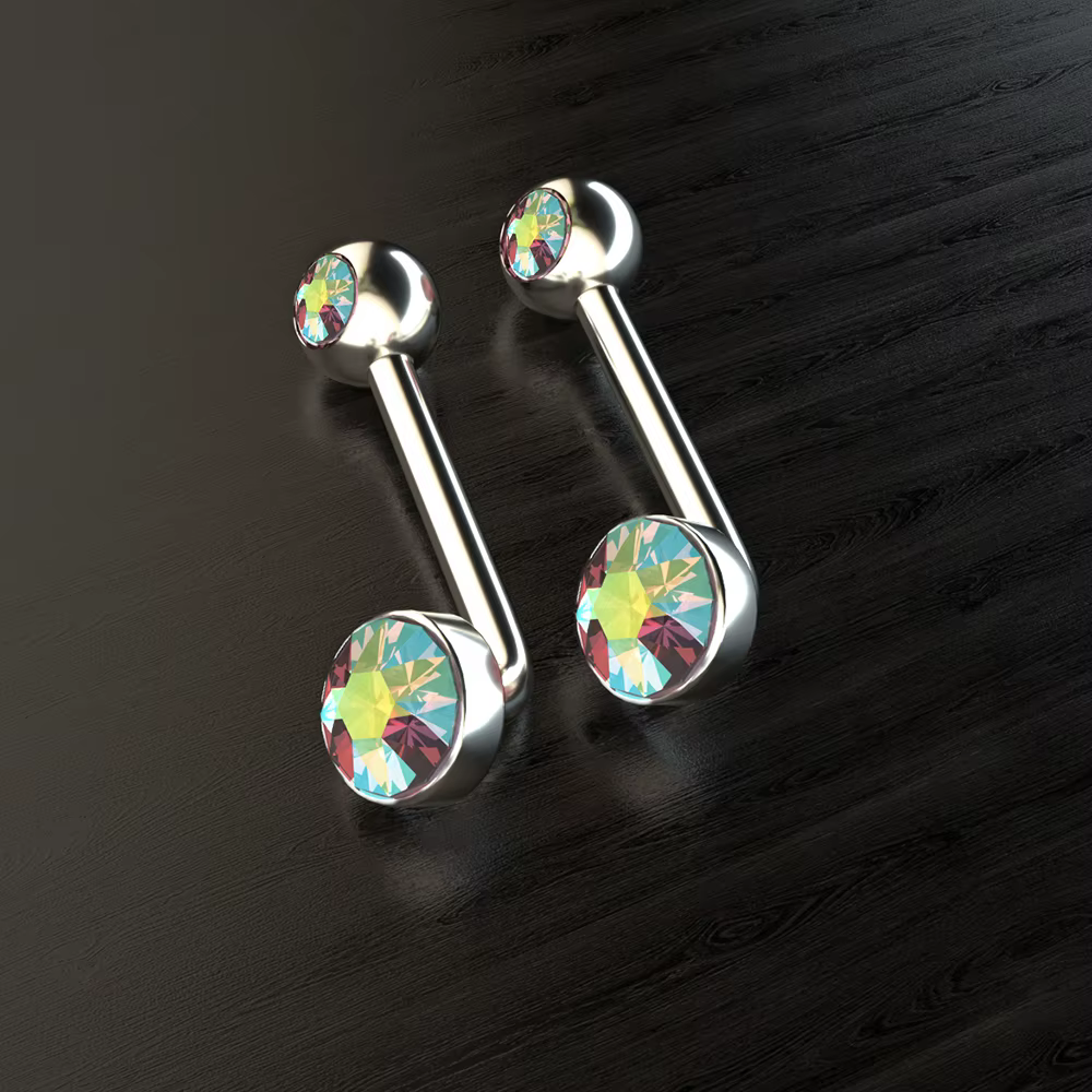 1PC titane Christina capuche verticale Piercing rond lèvre ventre nombril anneaux Sexy brillant vagin génital VCH sourcil corps bijoux