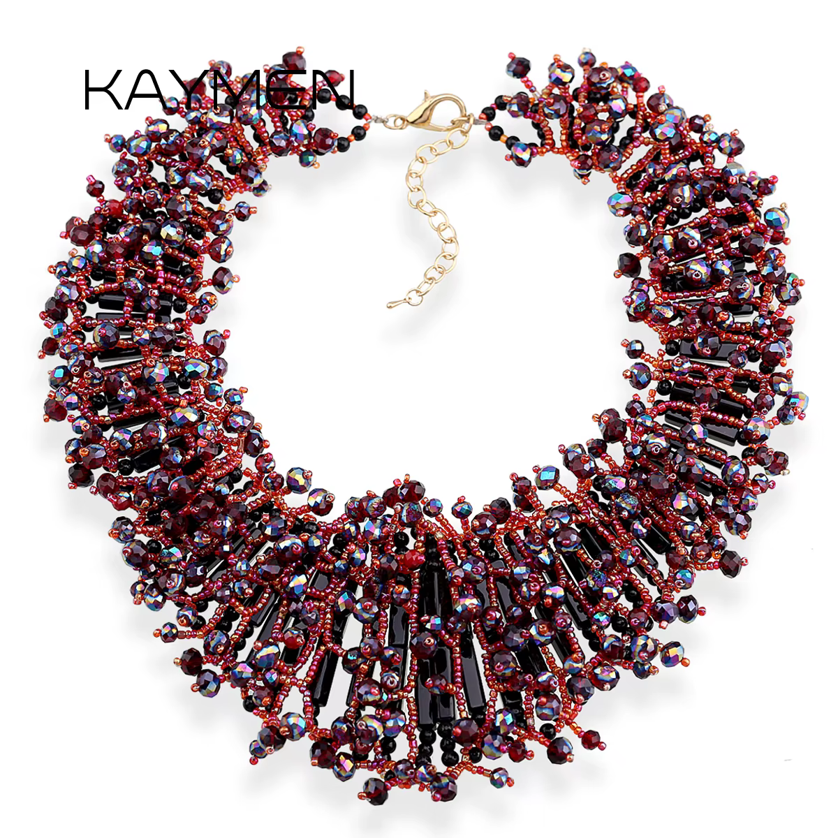 Ensemble de colliers de luxe en cristal