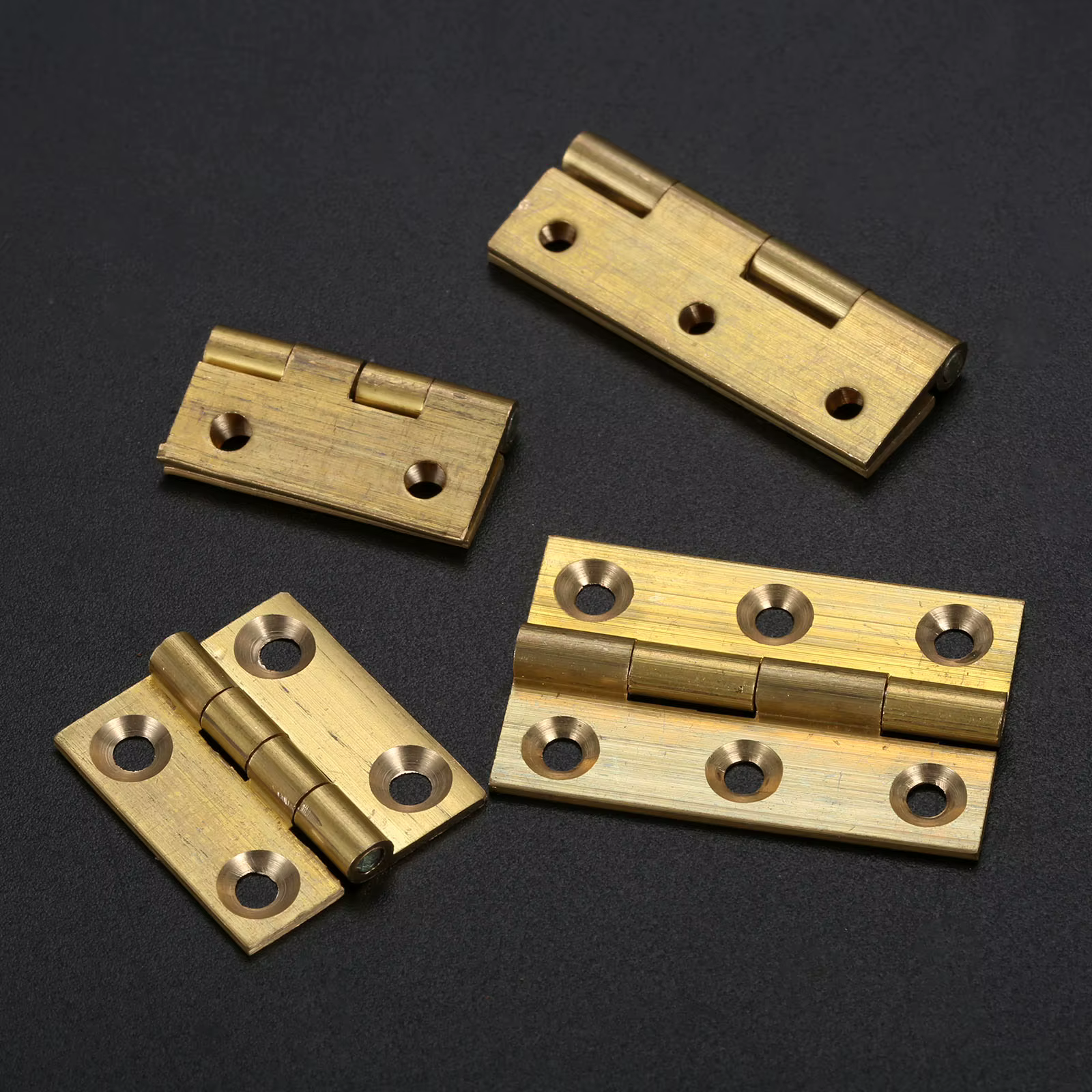 Charnières de porte en laiton couleur or