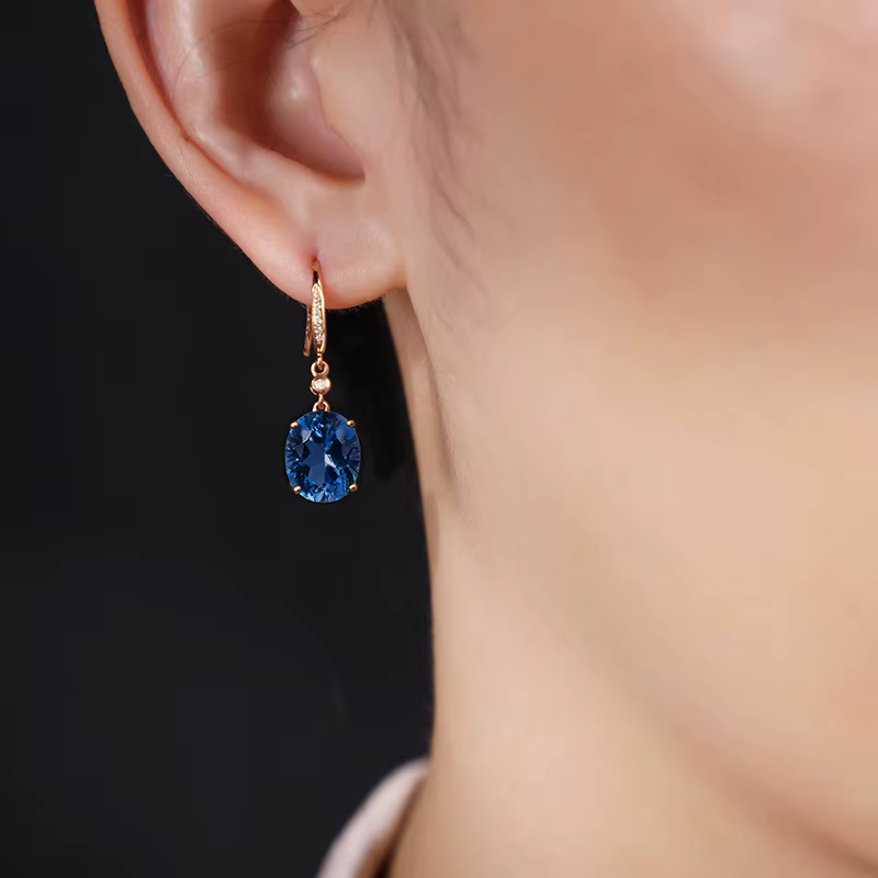 Boucles d'Oreilles en Argent Massif 925 pour Femme