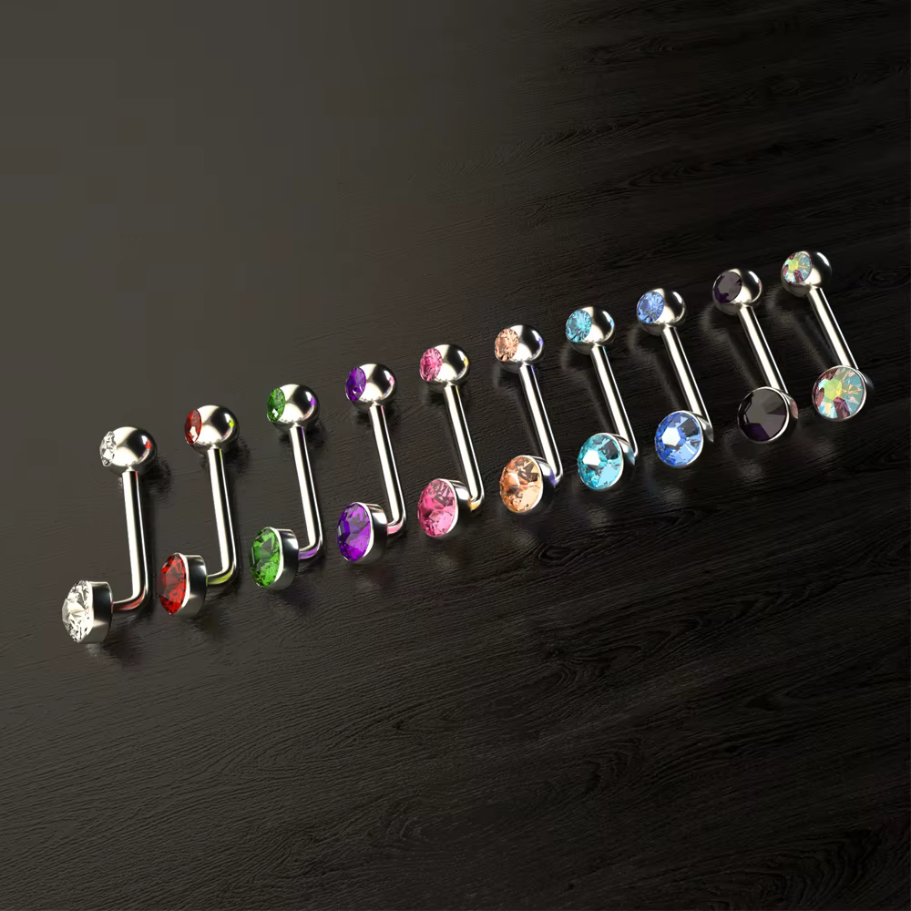 1PC titane Christina capuche verticale Piercing rond lèvre ventre nombril anneaux Sexy brillant vagin génital VCH sourcil corps bijoux