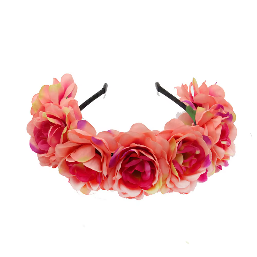 Bandeau élastique à fleurs pour femmes