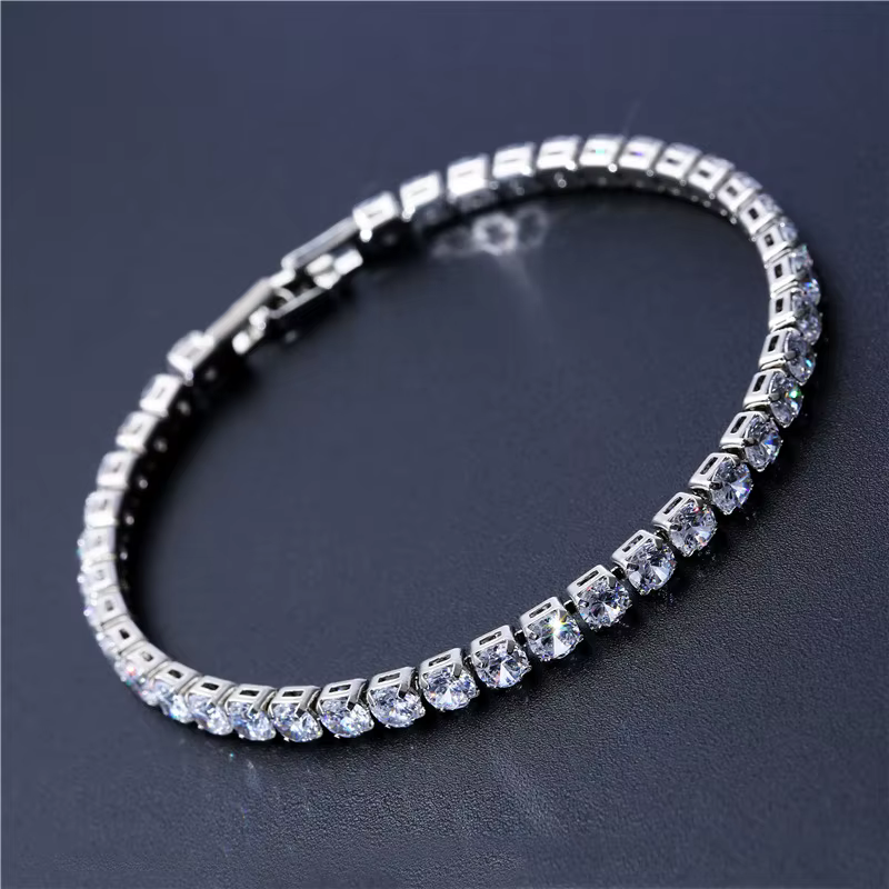 Bracelet de Tennis en zircone cubique de 4mm