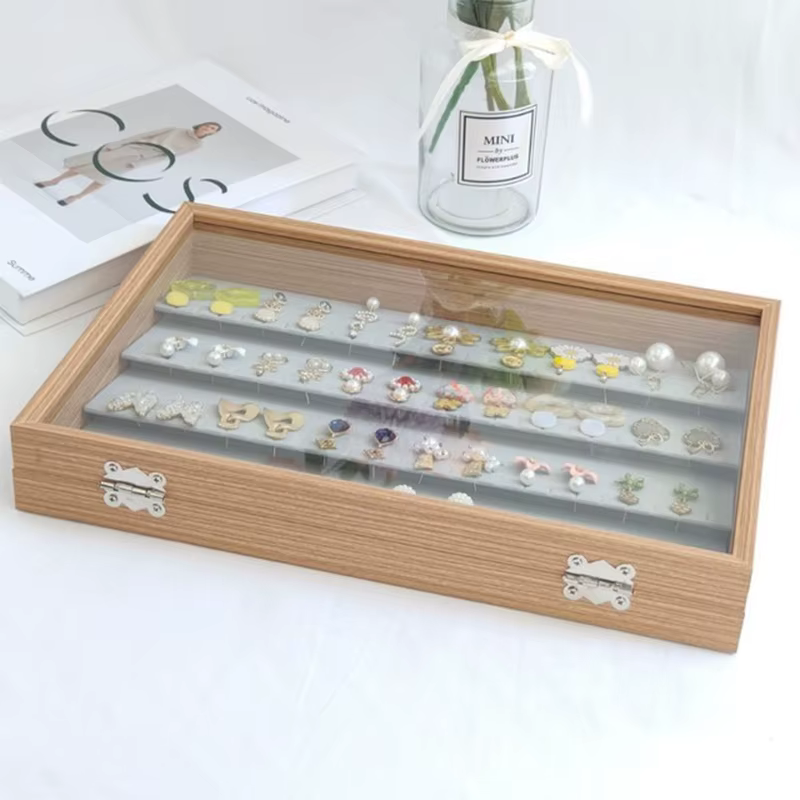 Boîte à bijoux à couvercle Transparent