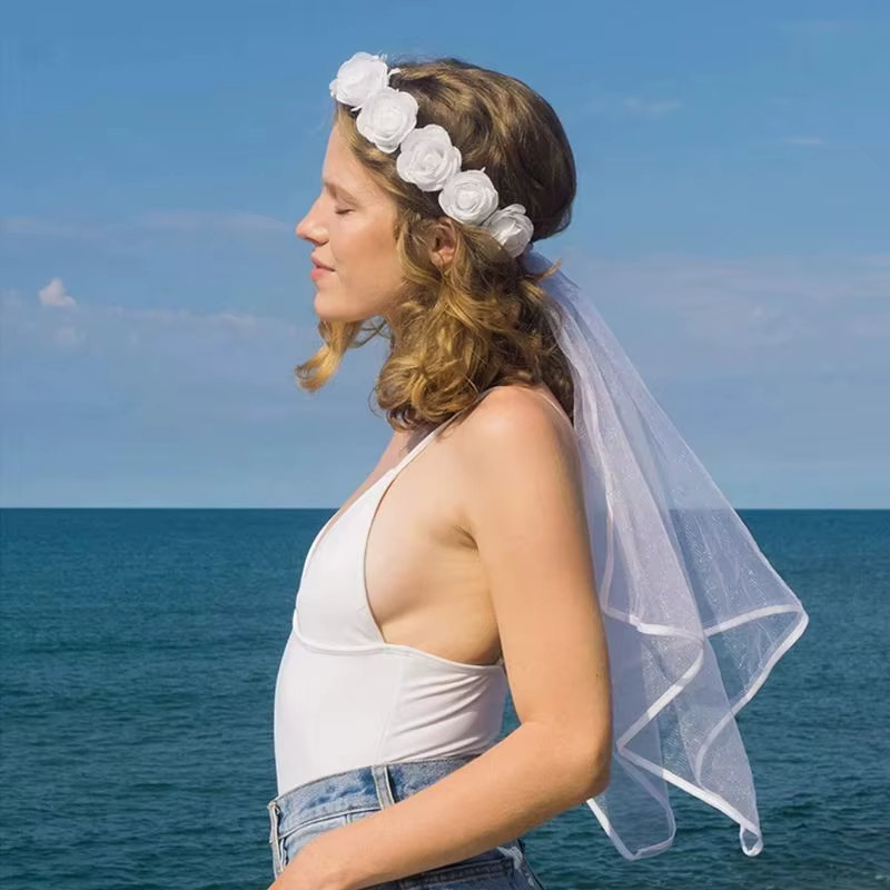 Équipe de mariée femmes fleur bandeau couronne