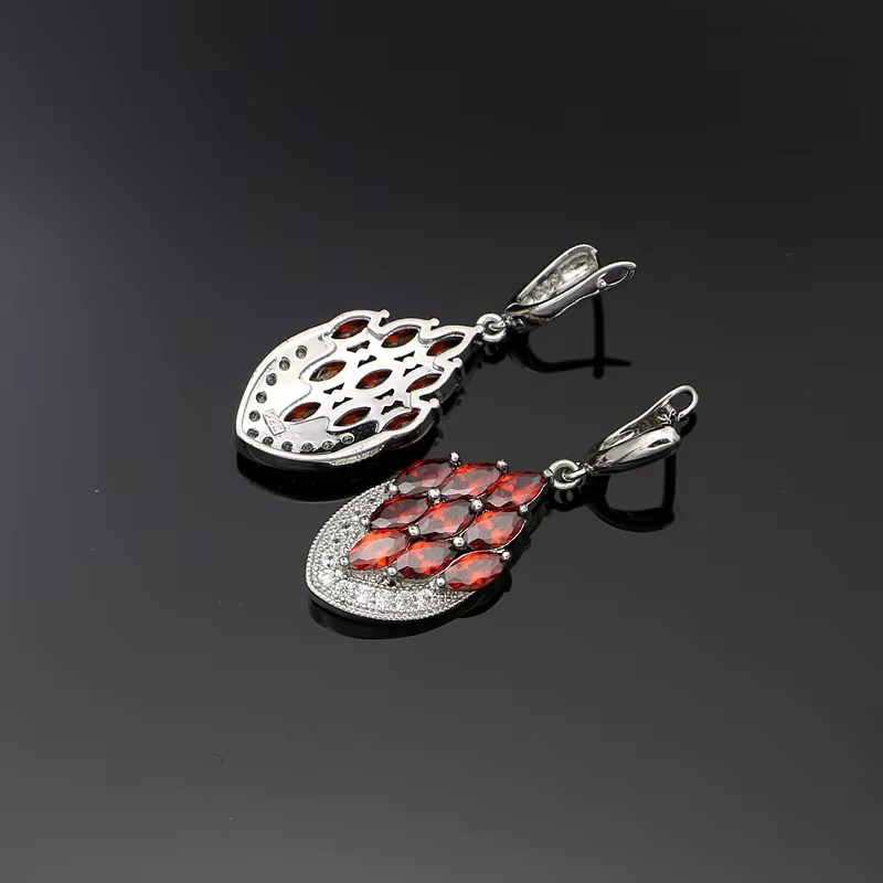 Boucles d'oreilles pendantes en zircon cubique pour femmes