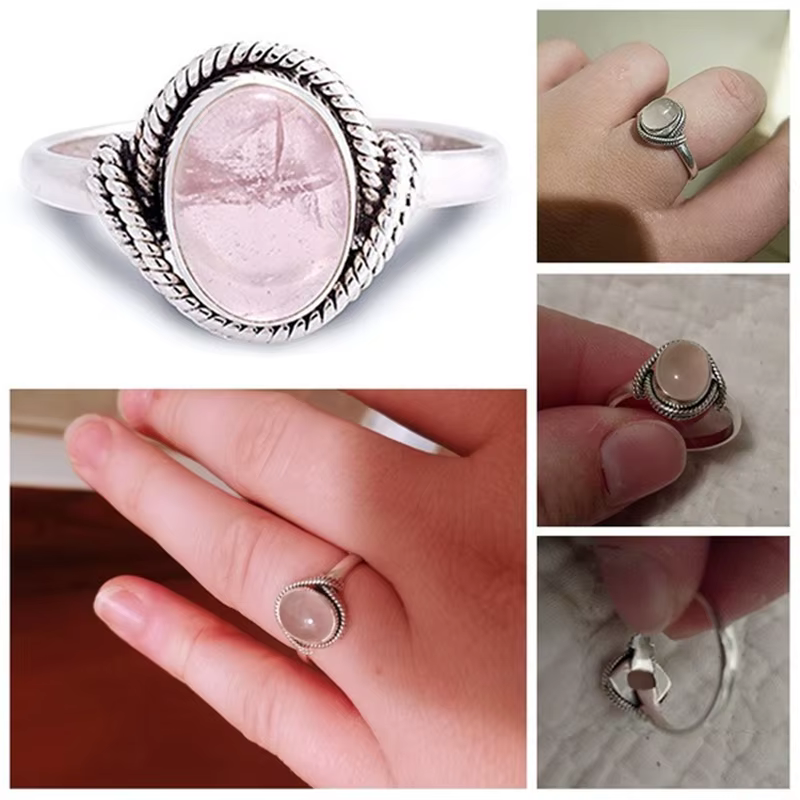Bague de fiançailles en argent 925 pour femmes