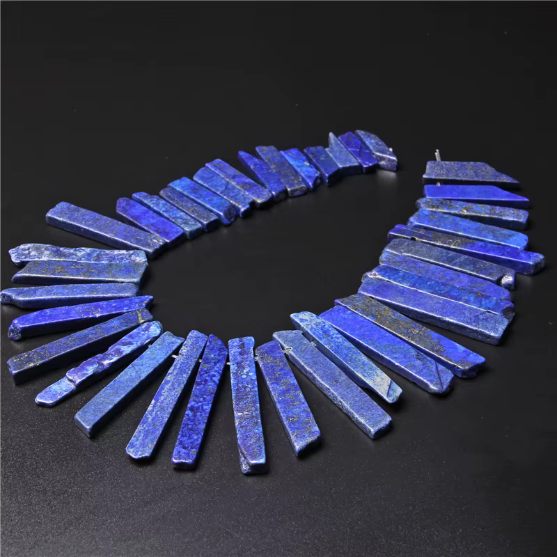 Nouveau Arival pendentif naturel accessoires perles de pierre Lapis améthystes Amazonite perle à pointe lâche pour la fabrication de bijoux collier bricolage