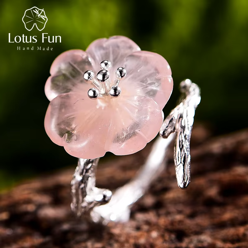 Lotus Fun – bague ouverte en argent Sterling 925 pour femmes