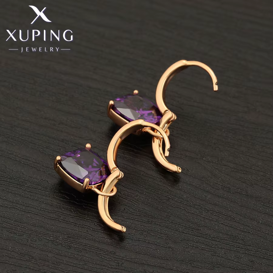 Boucles d'oreilles créoles carrées Xuping Jewelry