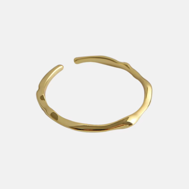 XIYANIKE couleur argent offre spéciale géométrique irrégulière mince anneau femmes mode Cool lisse minimaliste réglable