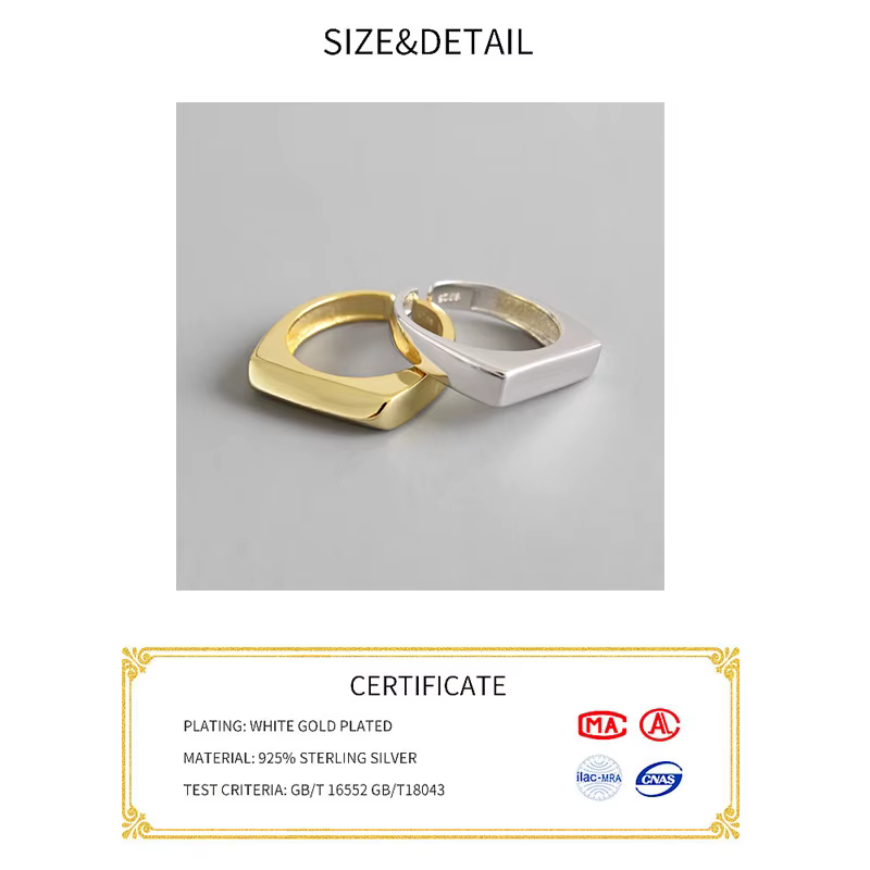 Bague ouverte en argent Sterling 925