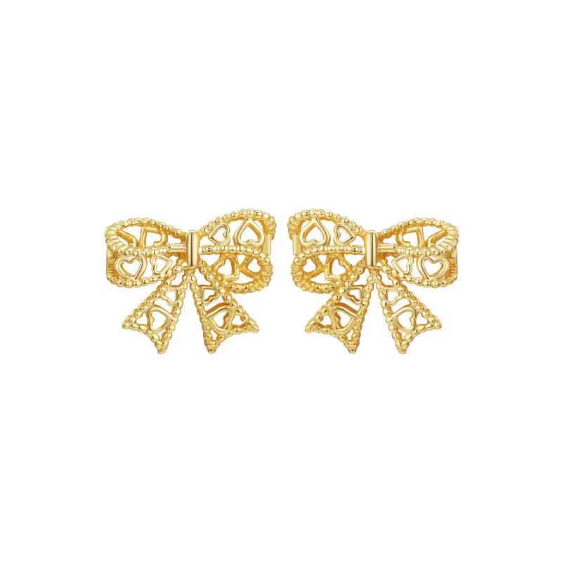 PANJBJ – boucles d'oreilles en forme de nœud pour femme et fille