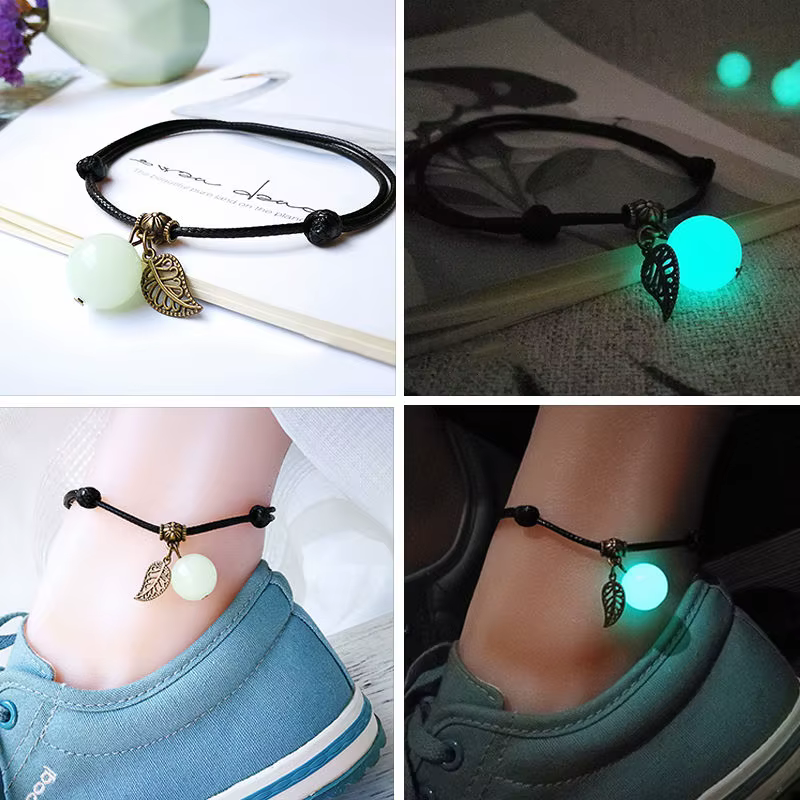 Bracelet pour femme avec breloque gemme lumineuse