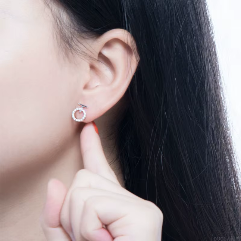 RETTI – boucles d'oreilles rondes en zircon pour femmes